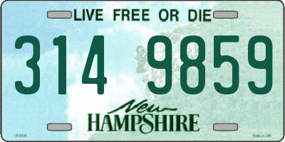NH license plate 3149859
