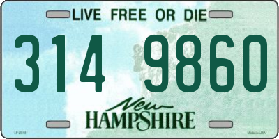 NH license plate 3149860