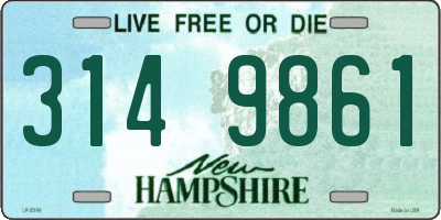 NH license plate 3149861