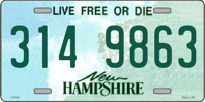 NH license plate 3149863