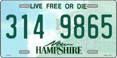 NH license plate 3149865
