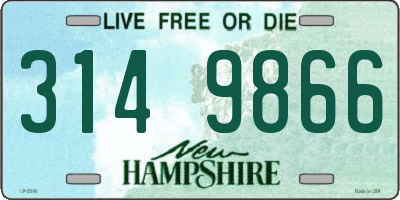 NH license plate 3149866