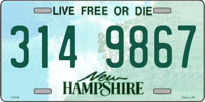 NH license plate 3149867