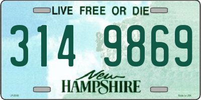 NH license plate 3149869