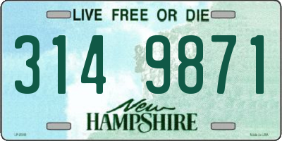 NH license plate 3149871
