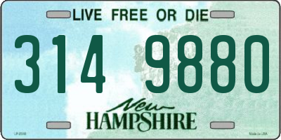 NH license plate 3149880