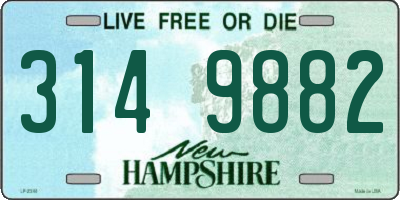 NH license plate 3149882
