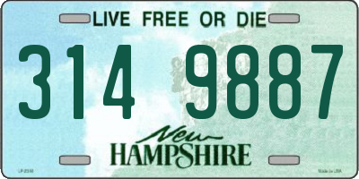 NH license plate 3149887