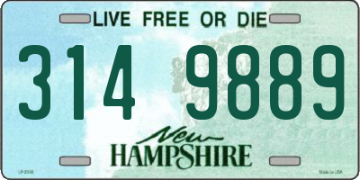 NH license plate 3149889
