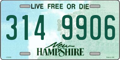 NH license plate 3149906