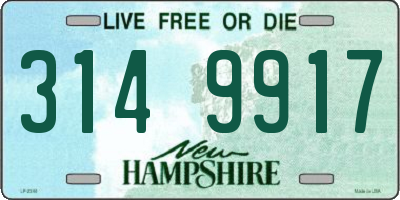 NH license plate 3149917