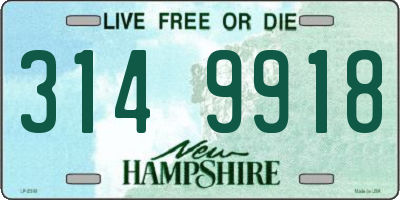 NH license plate 3149918