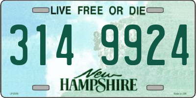 NH license plate 3149924