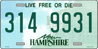 NH license plate 3149931