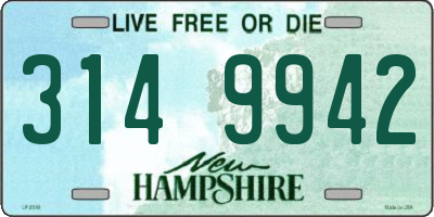 NH license plate 3149942