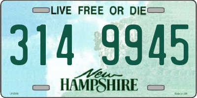 NH license plate 3149945