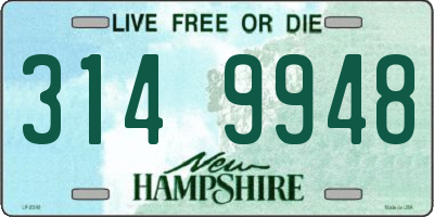 NH license plate 3149948