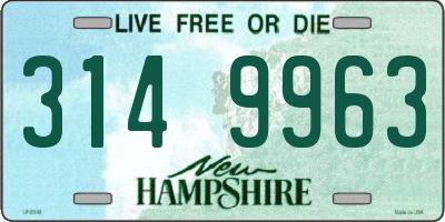 NH license plate 3149963