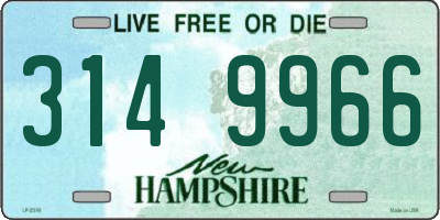 NH license plate 3149966