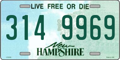 NH license plate 3149969