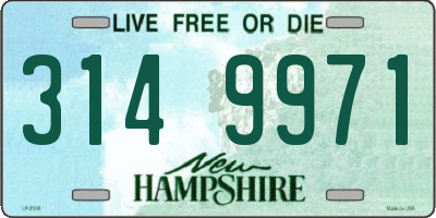 NH license plate 3149971