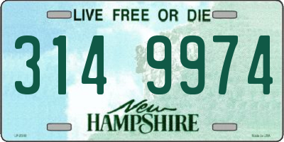 NH license plate 3149974