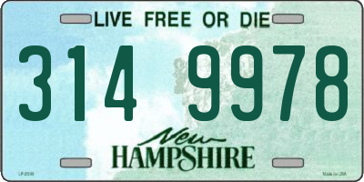 NH license plate 3149978