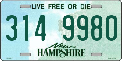 NH license plate 3149980