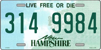 NH license plate 3149984