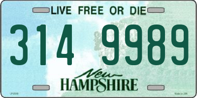 NH license plate 3149989