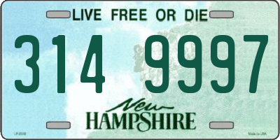 NH license plate 3149997