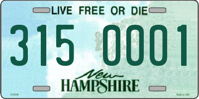 NH license plate 3150001