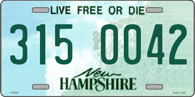 NH license plate 3150042
