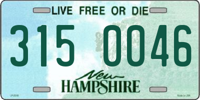 NH license plate 3150046