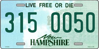 NH license plate 3150050