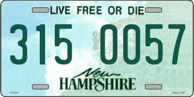 NH license plate 3150057