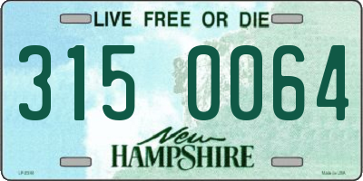 NH license plate 3150064