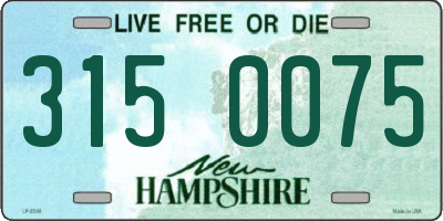 NH license plate 3150075