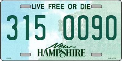 NH license plate 3150090