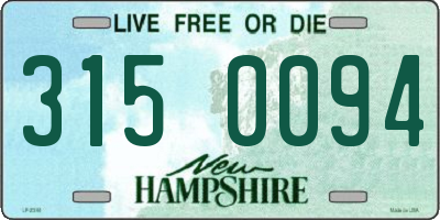 NH license plate 3150094