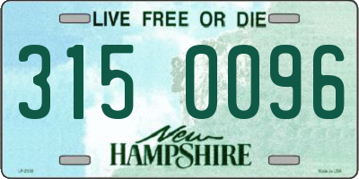 NH license plate 3150096