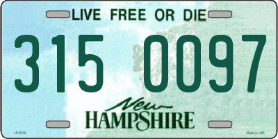 NH license plate 3150097