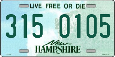 NH license plate 3150105