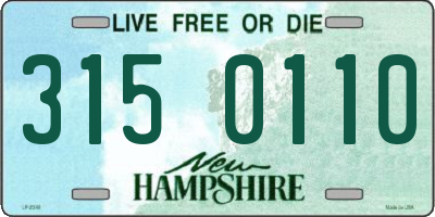 NH license plate 3150110