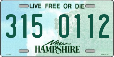 NH license plate 3150112