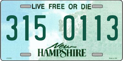 NH license plate 3150113