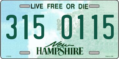 NH license plate 3150115