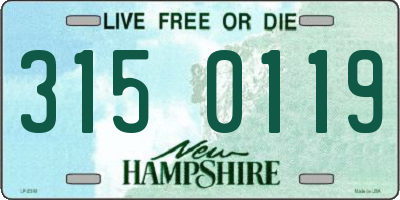 NH license plate 3150119
