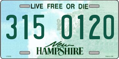 NH license plate 3150120