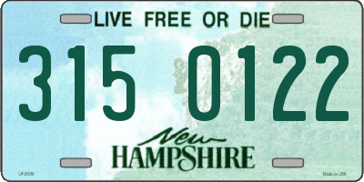 NH license plate 3150122